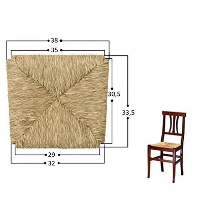 Ricambio per sedia in paglia palustre  arte povera 996 - Immagine 1 di 3