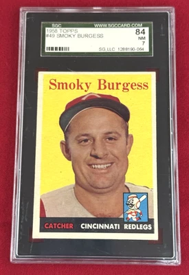 1958 Topps Smoky Burgess #49 Cincinnati Redlegs (SGC 7 casi nuevo) Foto 1 de 2