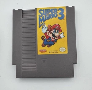 Super Mario Bros 3 LEFT Variant NES USA Authentic Cleaned Tested, Label Damage - Picture 1 of 9