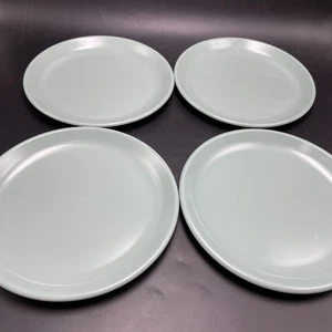 4 Vtg Rubbermaid Melamine Lunch Plates - 8” - #3838 - Aqua Seafoam Green - Picture 1 of 7