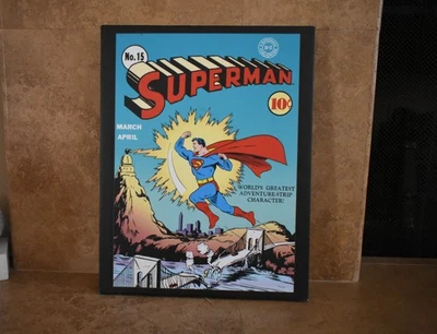 КЛАССИЧЕСКАЯ холщовая настенная декоративная рама DC Comics No15 ОБЛОЖКА СУПЕРМЕНА ВИНТАЖНЫЙ СТИЛЬ - Изображение 1 из 4