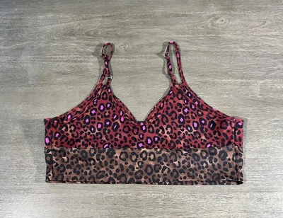 Victoria’s Secret Sports Bra Victoria Sport Red Leopard Large - Image 1 of 2