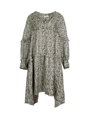Sandro Paris Women's Dress Size 40 FR / L Oversized Printed Dress SFPRO02189 — 第 1/4 张图片
