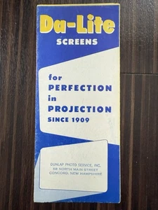 1953 Da-Lite Projection Screens Brochure Advertising Camera Support Tripod NH - Picture 1 of 4