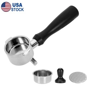 51mm Double Spouts Portafilter For Delonghi ECO310 EC341 ECP35.31 EP36.31 EC221 - Picture 1 of 24