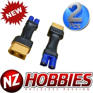NZ RC EC2 Male to XT60 Female Connectors (2 pc) # NZ-EC2M2XT60F - Picture 1 of 5