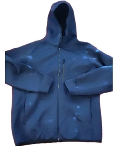 Uniqlo Dri Hoodie Jacket Men's LG Navy Full Zip Pockets Ski  Outerwear Soft  - Picture 1 of 9