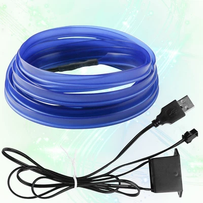 Tira de alambre de ambiente interior de automóvil de 3 m LED decoración lámpara accesorios USPS Foto 1 de 4