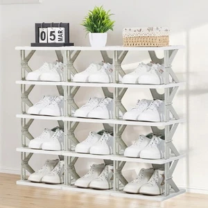 5 Tier Vertical Narrow Shoe Rack, Free Standing Shoe Racks, Skinny Shoe Shelf... - Picture 1 of 7