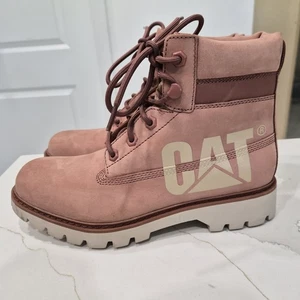 CAT Lyric Bold Boots Pink Caterpillar Women's Work Boots 7.5 W - Picture 1 of 10