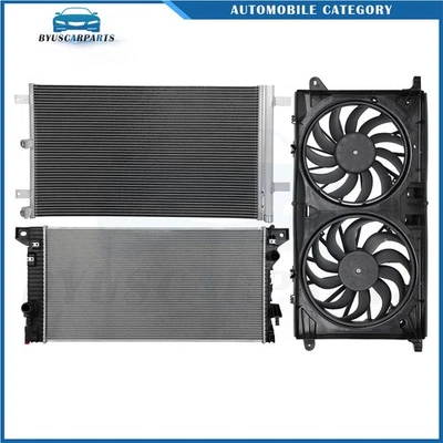 For 2015 2016 2017 2018 Ford F-150 Electric Radiator Condenser Cooling Fan Kit Foto 1 de 4