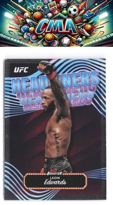 2024 Topps Finest UFC #HDL-4 Leon Edwards Headliners - Image 1 of 2
