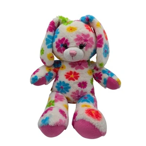 Build A Bear Plüschblüte Hase Kaninchen Frühling buntes Gänseblümchen Blumendruck 18 Zoll - Bild 1 von 8
