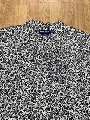 Polo Golf Ralph Lauren Shirt Mens XL Loop Collar Camp Clayton Linen Floral - Image 1 of 4