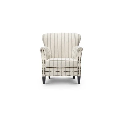 Layla Classic Upholstered Accent Chair with Nailhead Trim - Image 1 of 4