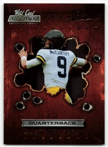 2021 J.J. McCarthy Wild Card Allumination NIL Dead Aim Rookie Viola - Vichinghi - Foto 1 di 2