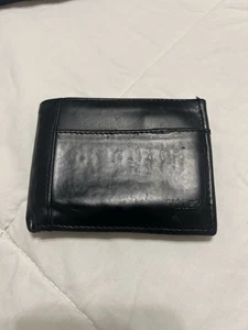 Schwarze Herren-Geldbörse aus Leder mit Doppelfaltung von Velez weiches Leder  - Bild 1 von 8