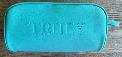 Truly Los Angeles Azul/Verde Tocador Estuche de Viaje Bolsa de Maquillaje Cremallera Foto 1 de 4