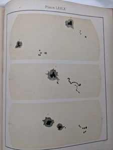 Harvard Astronomical Obsv Vol. 6 7 Sunspot engravings Zone Cat 6100 stars 1859 - Picture 1 of 9