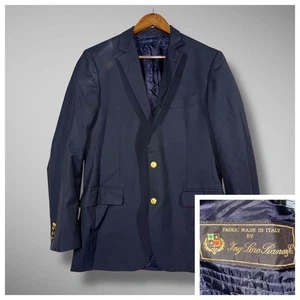 Brooks Brothers 1818 Fitzgerald Wool Blazer Jacket Loro Piana Italy Size 40L - Picture 1 of 13