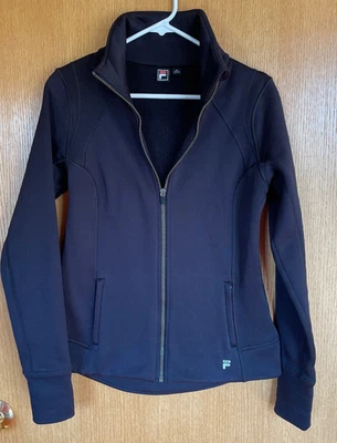 Chaqueta de running FILA para mujer rendimiento atlético polar negra talla mediana Foto 1 de 4