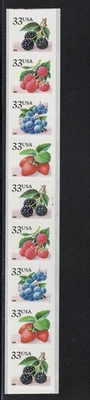 SCOTT#3404-3407, 33c BERRIES PNC9, PLT.# G1111. VF & NH. - Image 1 of 2