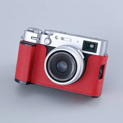 Real Leather Camera Bag Case Protect Cover Grip Handle for Fuji X-100VI X100VI - Image 1 of 4
