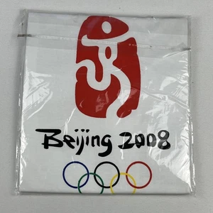 Nueva Camiseta Juegos Olímpicos Beijing 2008 Talla Pequeña Blanco Algodón Logo - Imagen 1 de 7