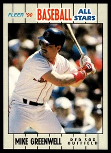 1990 Fleer Baseball All-Stars Mike Greenwell Boston Red Sox #13 - Picture 1 of 2