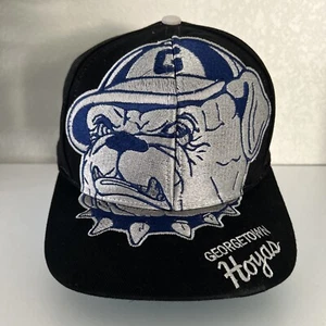 Cappello Berretto Snapback Personalizzato Grande Logo George Town Hoyas Raro Nero Blu Grigio - Foto 1 di 4