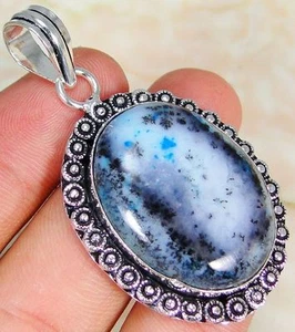 Dendride Opal & 925 Silver Handmade Designer Pendant 52mm & gift-box &SilverChai - Picture 1 of 3
