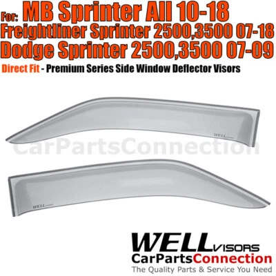 Viseras de ventana Wellvisors Mercedes Sprinter 10-18 Freightliner 2500 3500 07-18 Foto 1 de 4