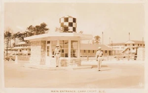 MAIN ENTRANCE, CAMP CROFT, SOUTH CAROLINA UNUSED RPPC - Picture 1 of 2