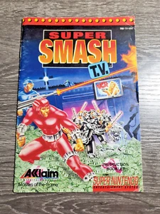 Super Smash T.V. (Super Nintendo, 1992) SNES MANUAL ONLY - Picture 1 of 8