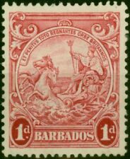 1939 Barbados 1d Scarlet SG249 P.13.5 x 13 Fine MM