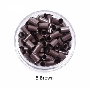 Micro Copper Tube Rings Beads Link Flared Human Hair Extensions Tools 1000 Pcs - Picture 1 of 12