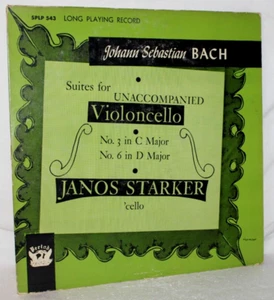 BACH : Janos Starker : Suites for Unaccompanied Violoncello 33RPM Mono LP 1952 - Picture 1 of 5