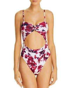 Aqua Swim 281532 Cutout Waist One Piece Swimsuit, Size Medium - Picture 1 of 2