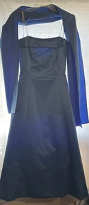 Vtg Urban Girl Nites Blue prom dress 7/8 jr length has been altered Can Undo - Picture 1 of 3