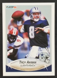 Tarjeta de fútbol americano Troy Aikman 1990 Fleer #384 (nuevo) - Imagen 1 de 2