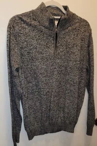 Hawker Rye Sweater Men's Adult M Cashmere Cotton 1/4 Zip Long Sleeve - Bild 1 von 9