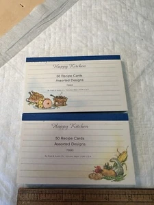2 Vintage Packs 3”x5” Recipe Cards made by Pratt & Austin Holyoke Mass 100 Total - Picture 1 of 3