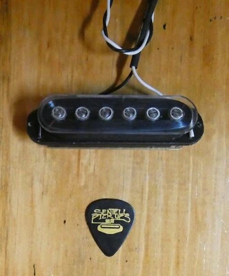 Custom pickup with clear top and blue wire by Sentell Pickups - Image 1 of 4