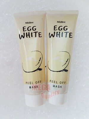 2 x Mistine Egg Bright Lighten Poreless AntiBlackhead Peel Off Face Facial Mask - Image 1 of 4