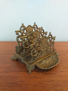 Soporte para letras de latón estilo barroco/rococó de colección adornado - Imagen 1 de 12
