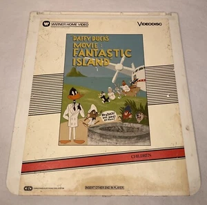 Vintage CED Movie Daffy Duck Fantastic Island Videodisc Warner Home Video Disk - Photo 1/11