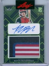 KEVIN MCGONIGLE "PATCH AUTOGRAPH CARD /10" LEAF PERFECT GAME AAC METAL 2022