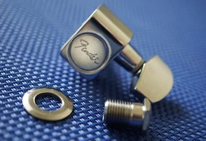 . 1 Fender Logo "staggered" Stratocaster / Telecaster TUNER  Chrome - Picture 1 of 8