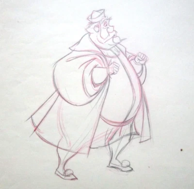 KING HUBERT 1959 SLEEPING BEAUTY Walt Disney ORIGINAL PRODUCTION cel DRAWING - Image 1 of 2