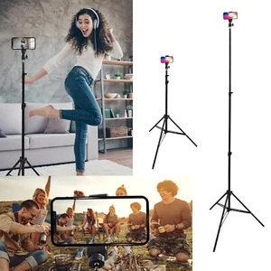 Supporto treppiede 78 pollici Bluetooth selfie stick telecomando per iPhone telefono Android - Foto 1 di 8